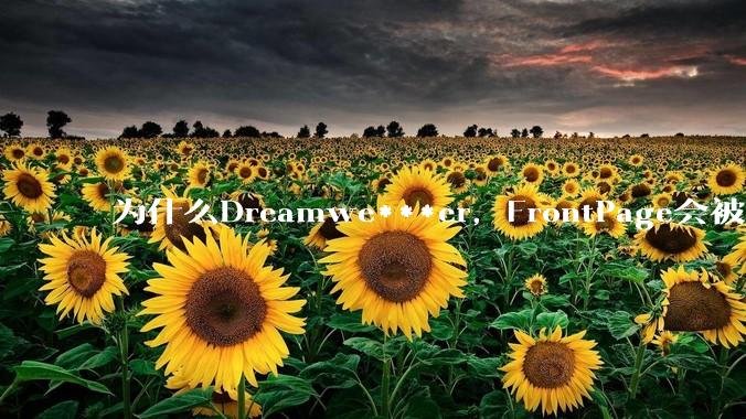 为什么Dreamwe***er，FrontPage会被淘汰？